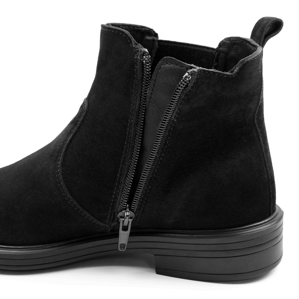 Produktbild 9 - Minfot Bou Chelsea Boots med zip Stretch Nubuck Svart Leopard