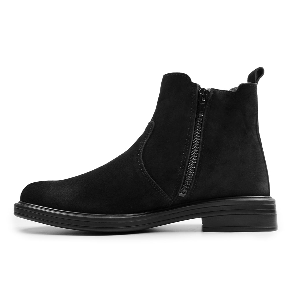 Produktbild 5 - Minfot Bou Chelsea Boots med zip Stretch Nubuck Svart Leopard