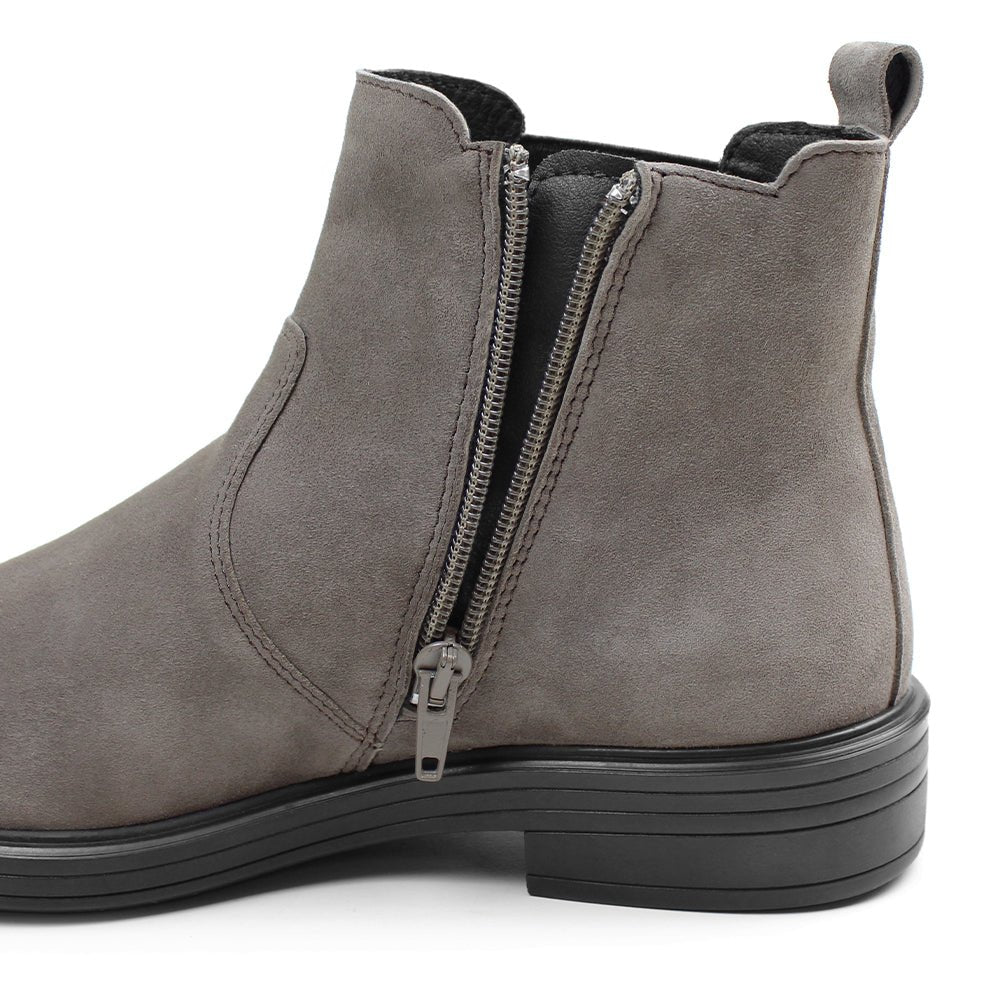 Produktbild 9 - Minfot Bou Chelsea Boots med zip Stretch Nubuck Stone Leopard