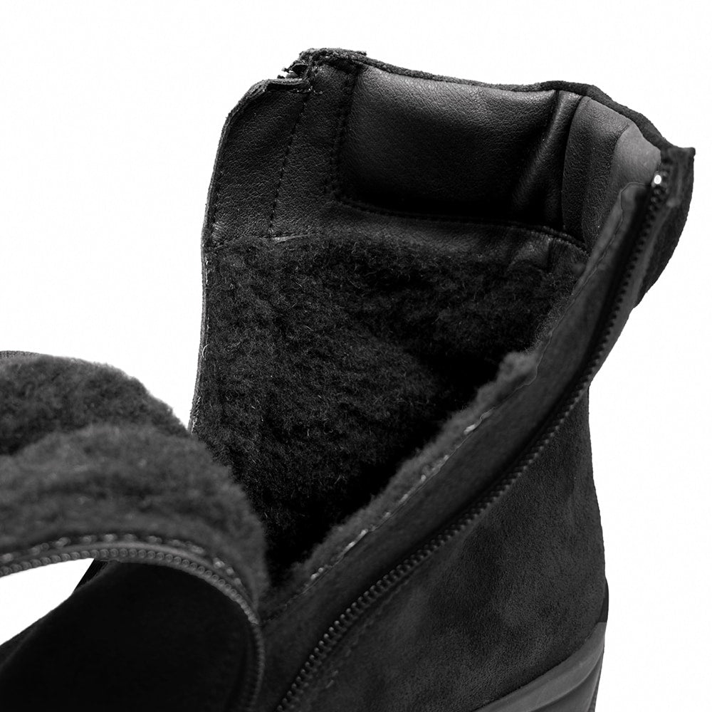 Minfot Dubbskor Boden Mocka Ull Svart