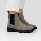 Minfot Ribe Chelsea Boots Zip Mocka Taupe