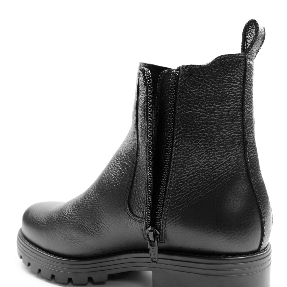 Minfot Cityspike Chelsea Broddskor Zip Skinn Svart