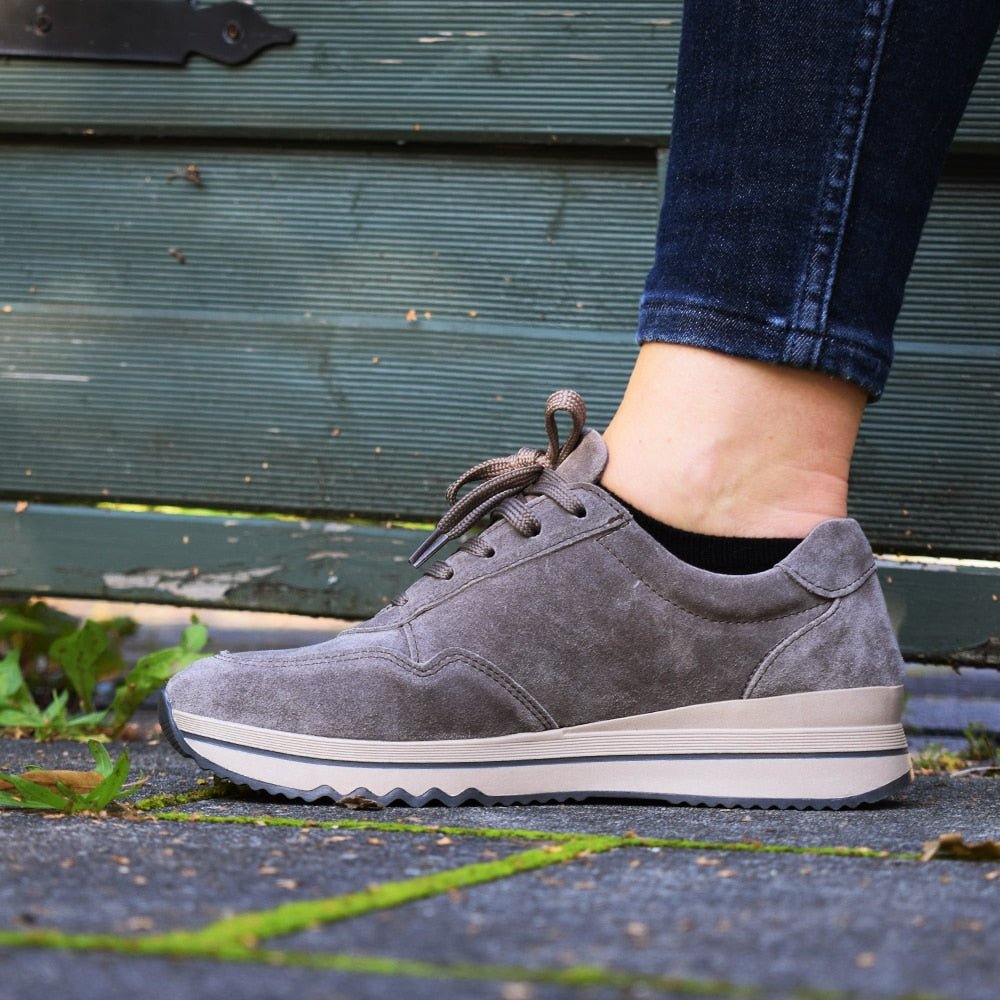 Minfot Cloe Sneaker Dragkedja Mocka Taupe