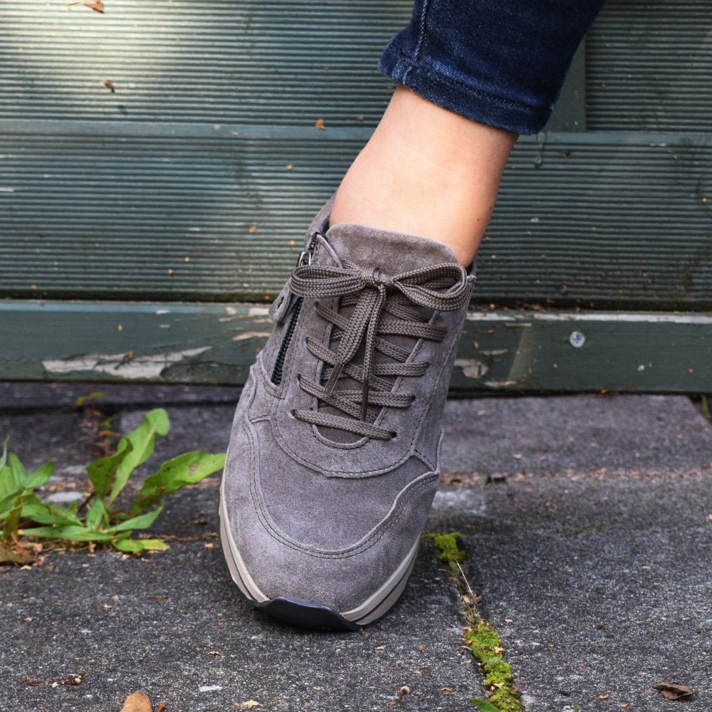 Minfot Cloe Sneaker Dragkedja Mocka Taupe