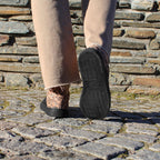 Minfot Comfort Sneakers Dam Skinn Leopard Svart