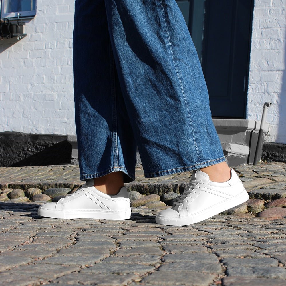 Minfot Comfort Sneakers Skinn Vit