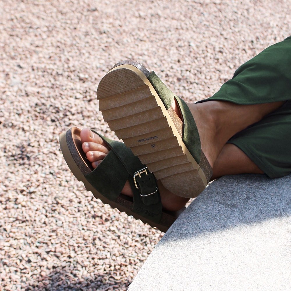 Produktbild 11 - Minfot Cross Sandaler Mocka Grön