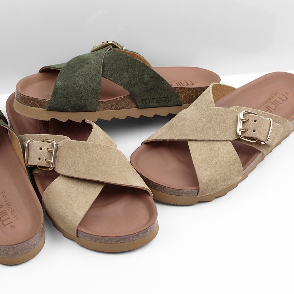 Minfot Cross Sandaler Dam Mocka Sand