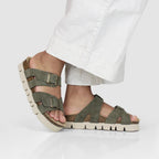 Minfot Upstep Lill Sandaler Dam Mocka Grön