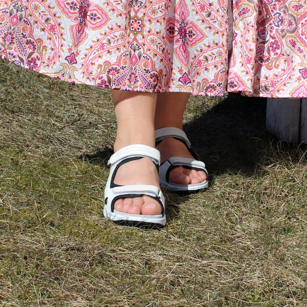 Minfot Sandaler Sandhamn Dam Läder Offwhite