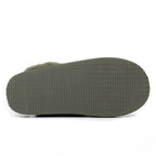 Minfot Fårskinnstofflor Slip-on Duved med sula Mörk Olivgrön