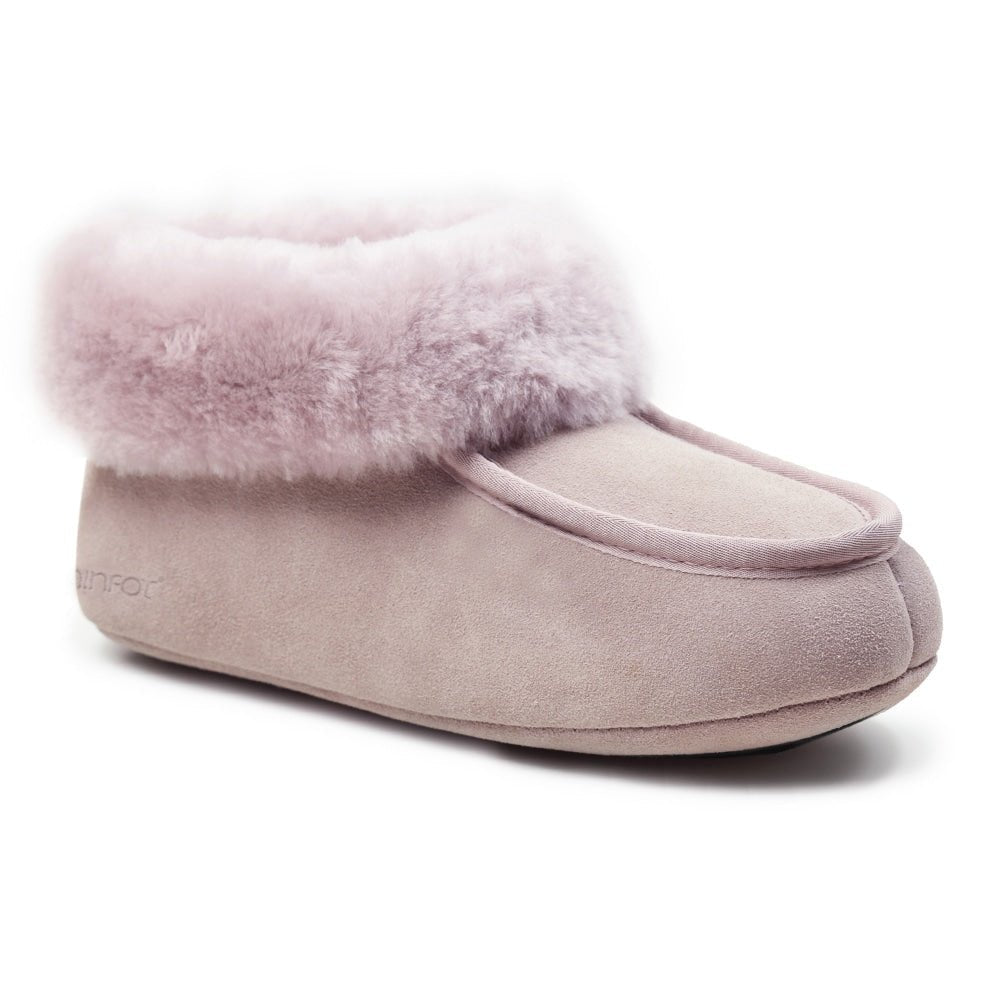 Minfot Fårskinnstofflor Hemse Med Sula Rosa