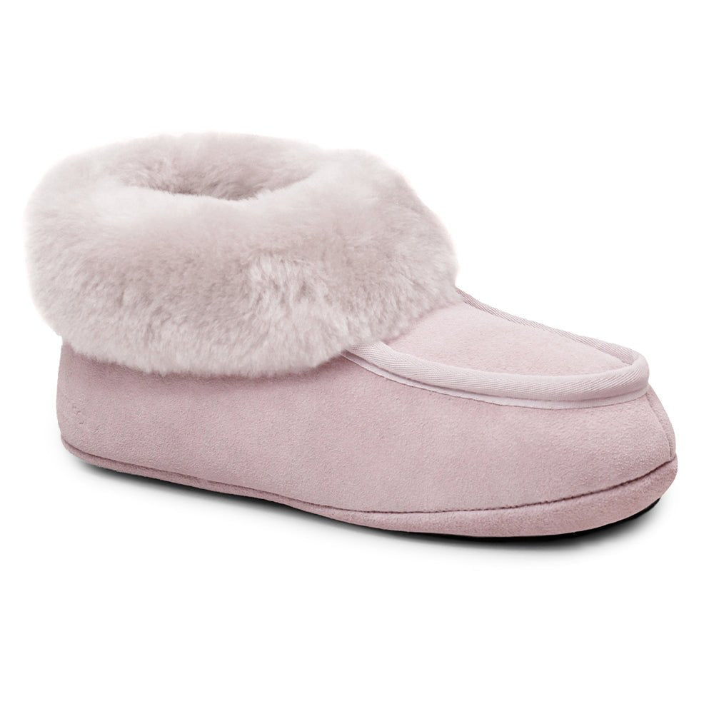 Minfot Fårskinnstofflor Hemse med sula Rose