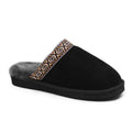 Minfot Fårskinnstofflor Slip-on Myre med sula Svart