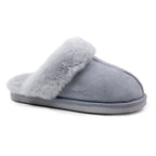 Minfot Fårskinnstofflor Slip-on Duved med sula Grå