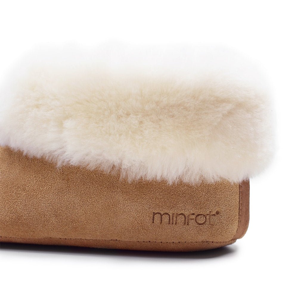 Minfot Fårskinnstofflor Sunne Chestnut Mocka