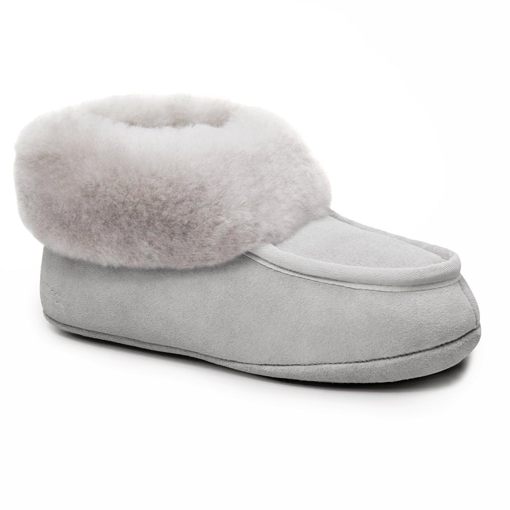 Minfot Fårskinnstofflor Sunne Ljusgrå