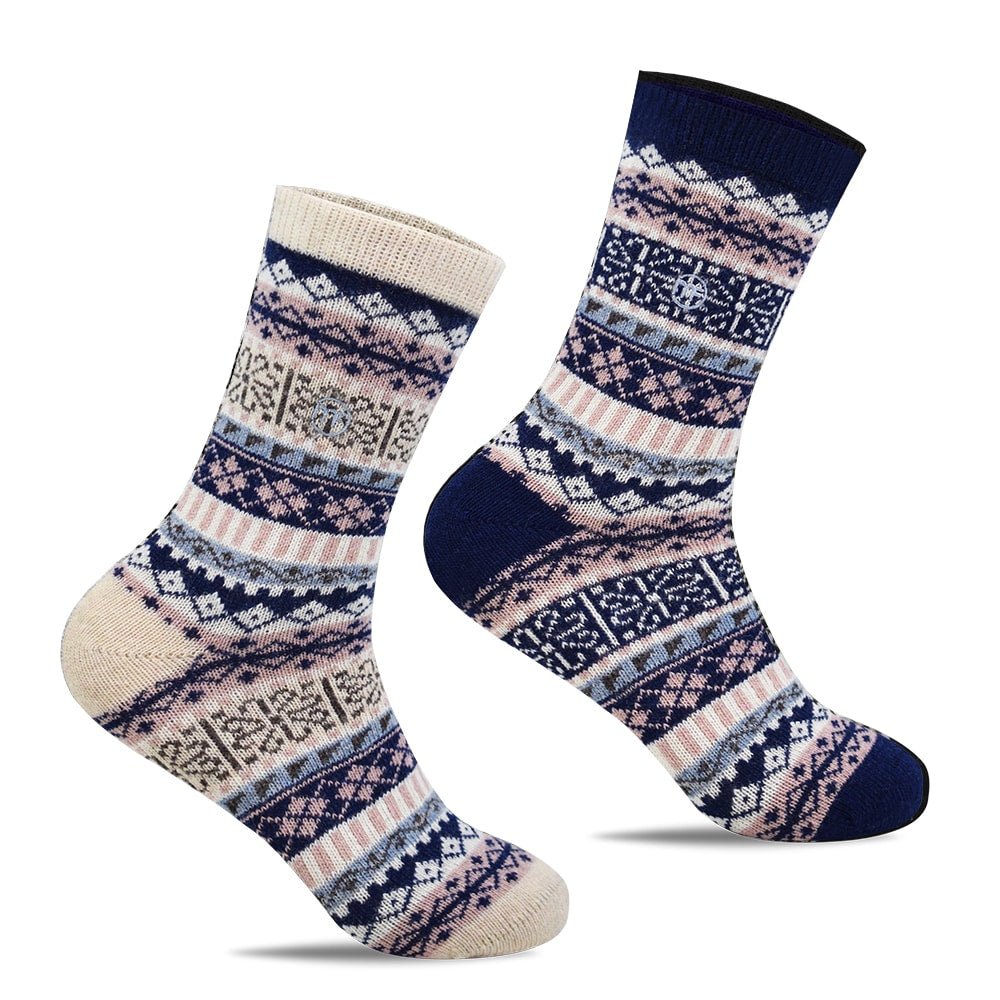 Minfot Geilo Ullstrumpor Blå 2-pack