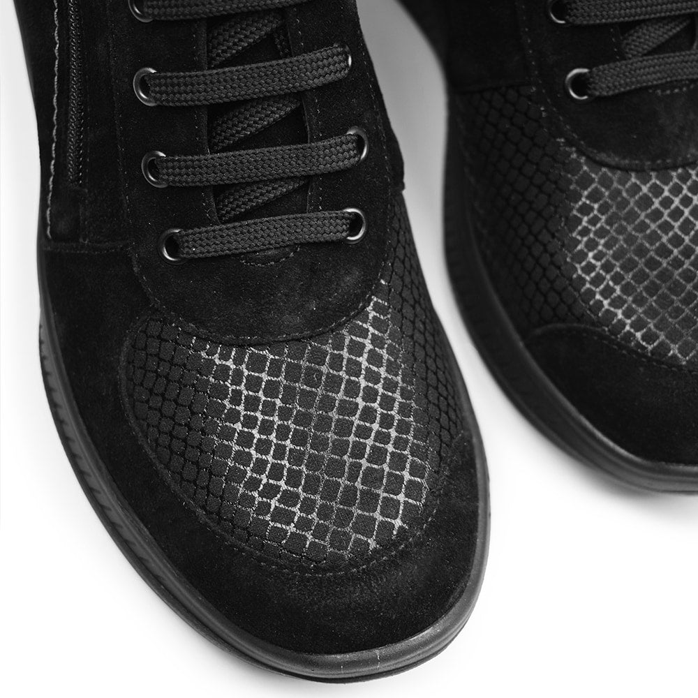 Minfot Helga Känga med dragkedja Stretch TEX-membran Svart