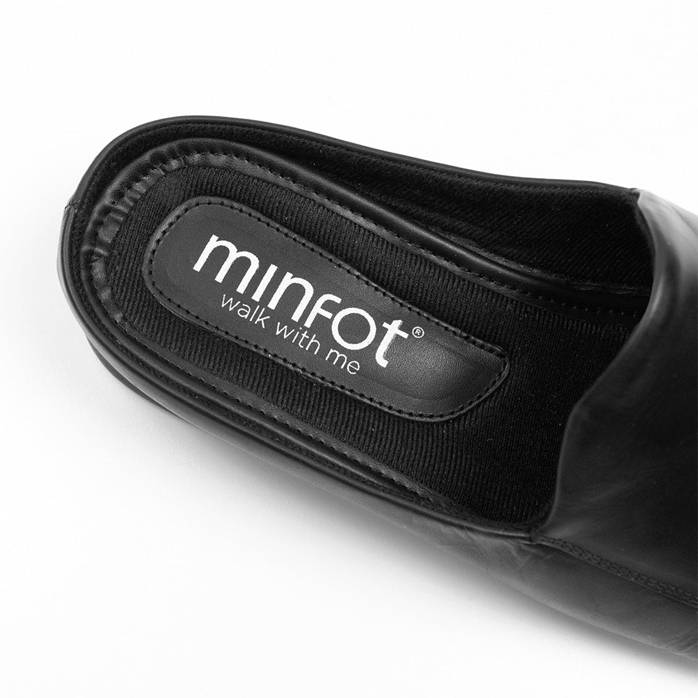 Minfot Herrtofflor Tage Läder Svart