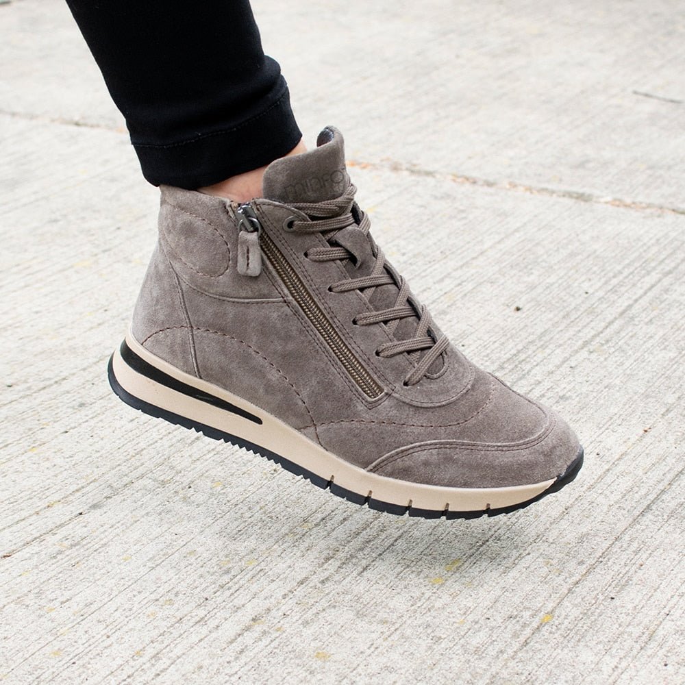 Minfot Luna Hög Sneaker Dam Mocka Taupe