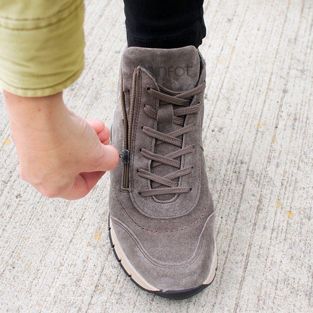 Minfot Luna Hög Sneaker Dam Mocka Taupe