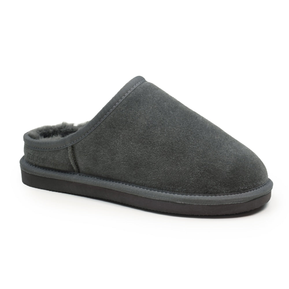 Minfot Innetofflor Fårskinn Vejle med sula Grå