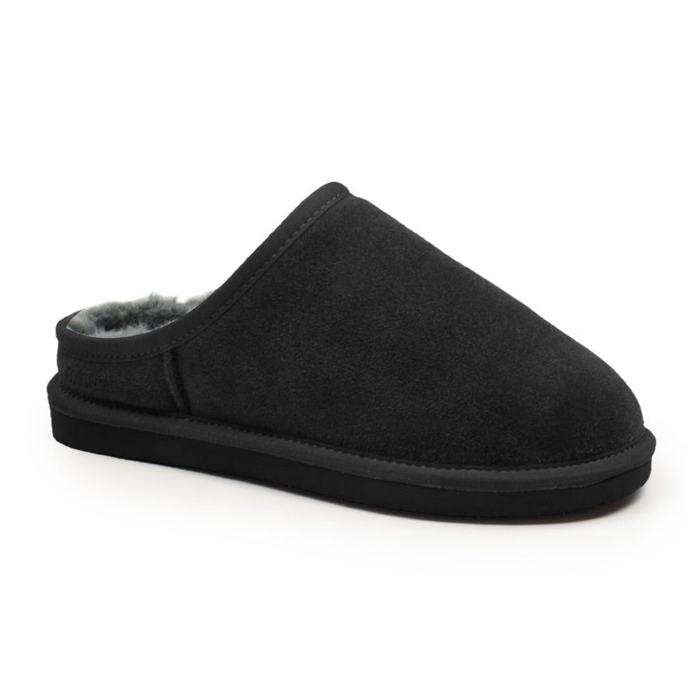 Minfot Innetofflor Fårskinn Vejle med sula Svart