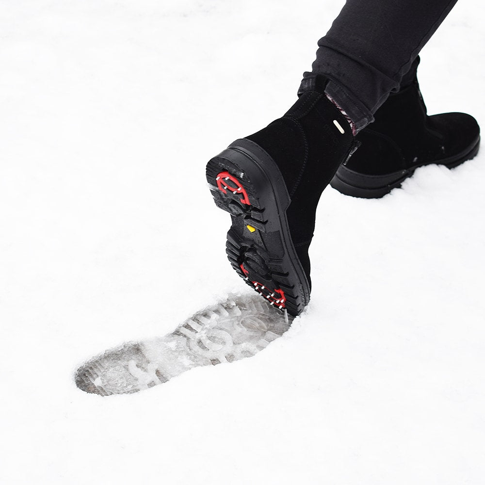 Minfot Dubbskor Kalix Mocka Ull Svart