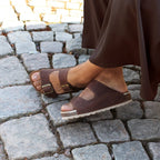 Minfot Kayo Sandaler Dam Läder Primo Soft Mörkbrun