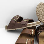 Minfot Kayo Sandaler Dam Läder Primo Soft Mörkbrun