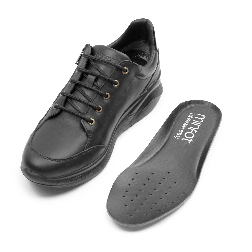 Minfot Lexi Sneakers Dam Vattenavvisande TEX Skinn Svart