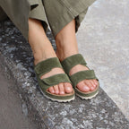 Minfot Luma Sandaler Kardborre Mocka Grön