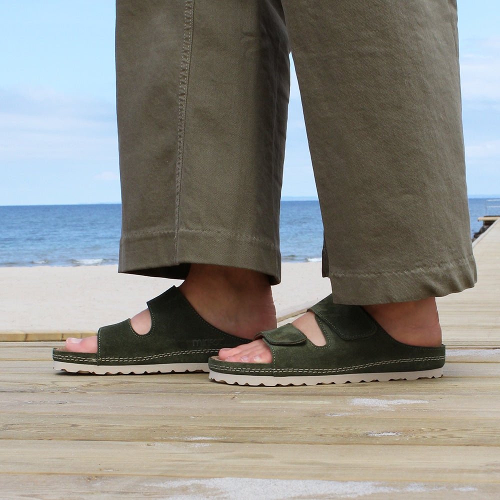 Minfot Luma Sandaler Kardborre Mocka Grön