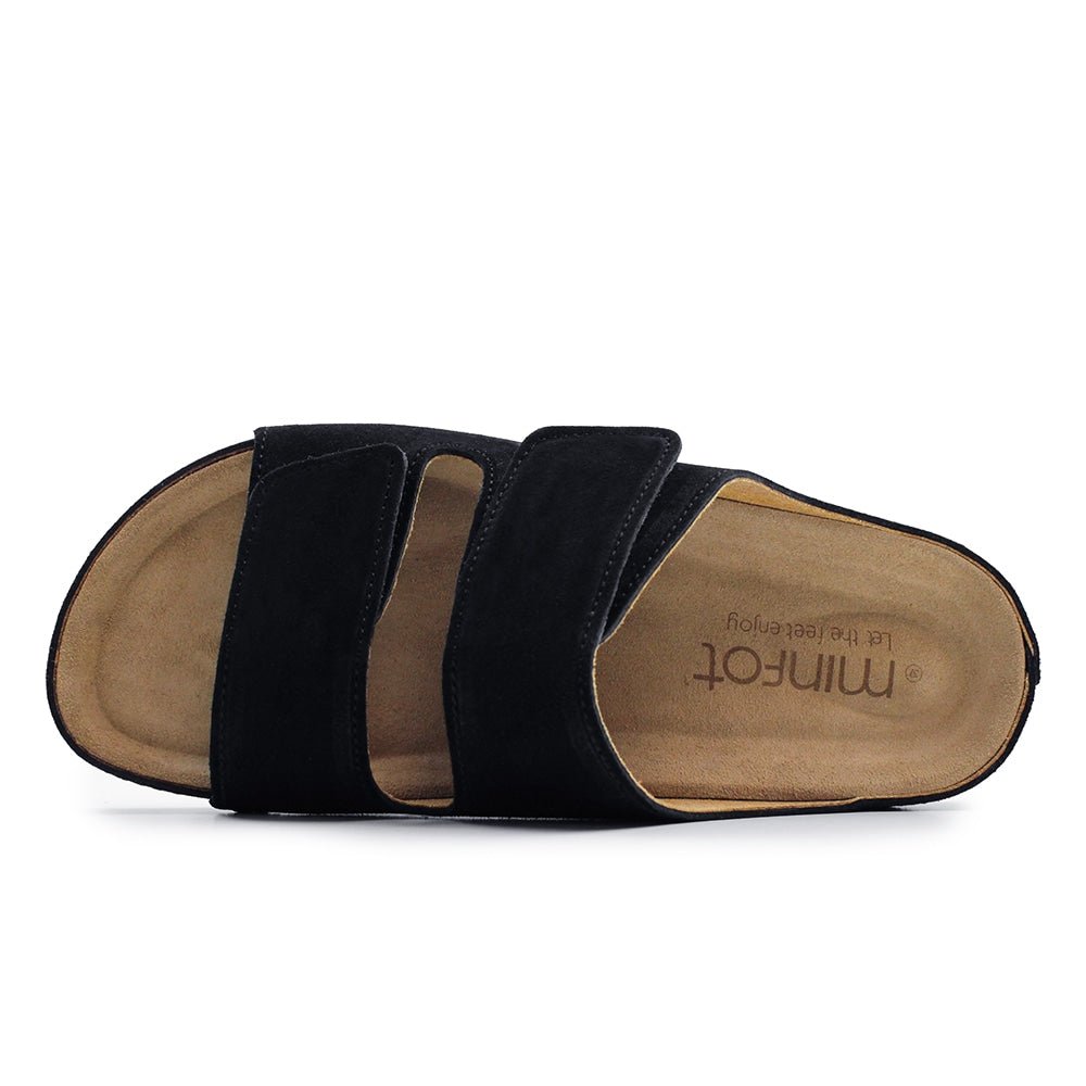 Minfot Luma Sandaler Kardborre Mocka Unisex Svart