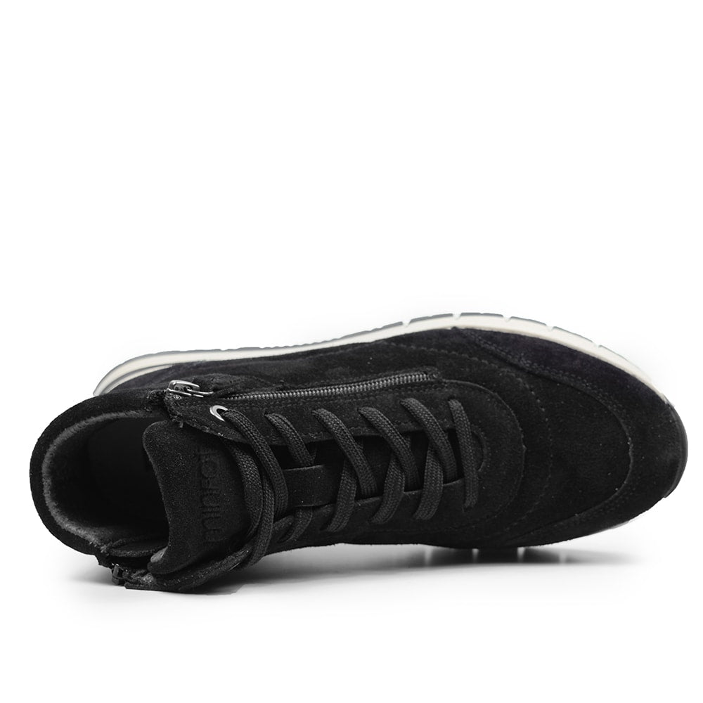 Minfot Luna Hög Sneaker Mocka Svart