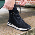 Minfot Luna Hög Sneaker Mocka Svart