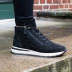Minfot Luna Hög Sneaker Mocka Svart