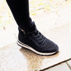 Minfot Luna Hög Sneaker Mocka Svart