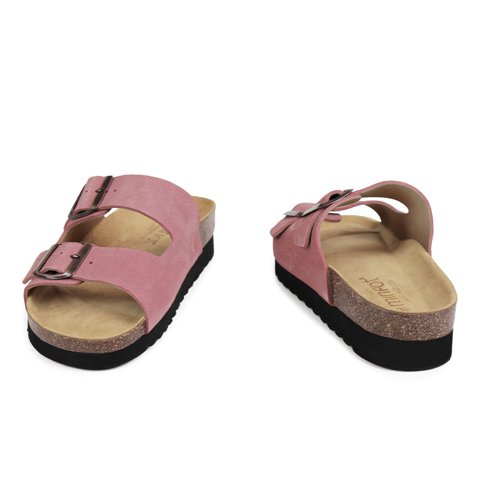 Minfot Moa Biosandaler Dam Mocka Anatomisk 2-remmar Antik rosa