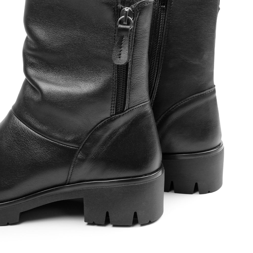 Produktbild 11 - Minfot Noa Boots med låg klack Zip Stretch Läder Svart