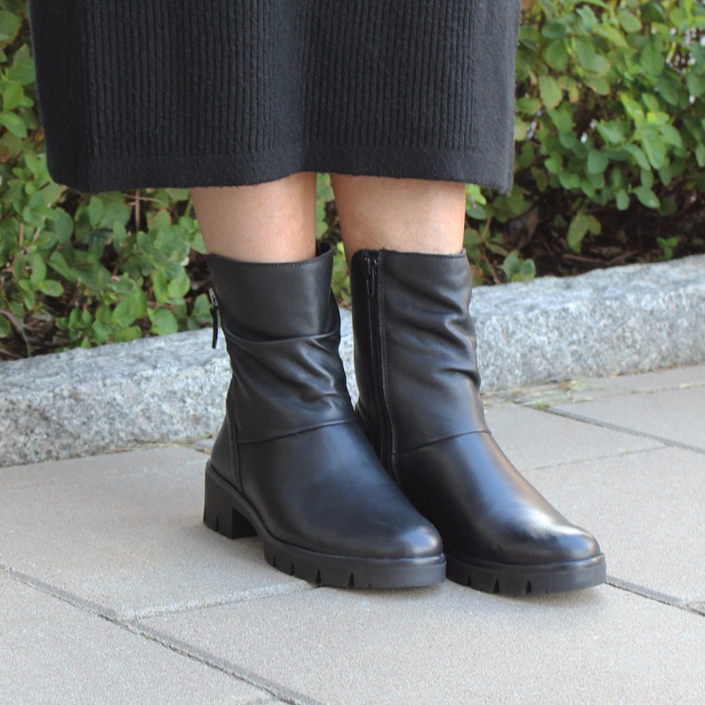 Produktbild 13 - Minfot Noa Boots med låg klack Zip Stretch Läder Svart