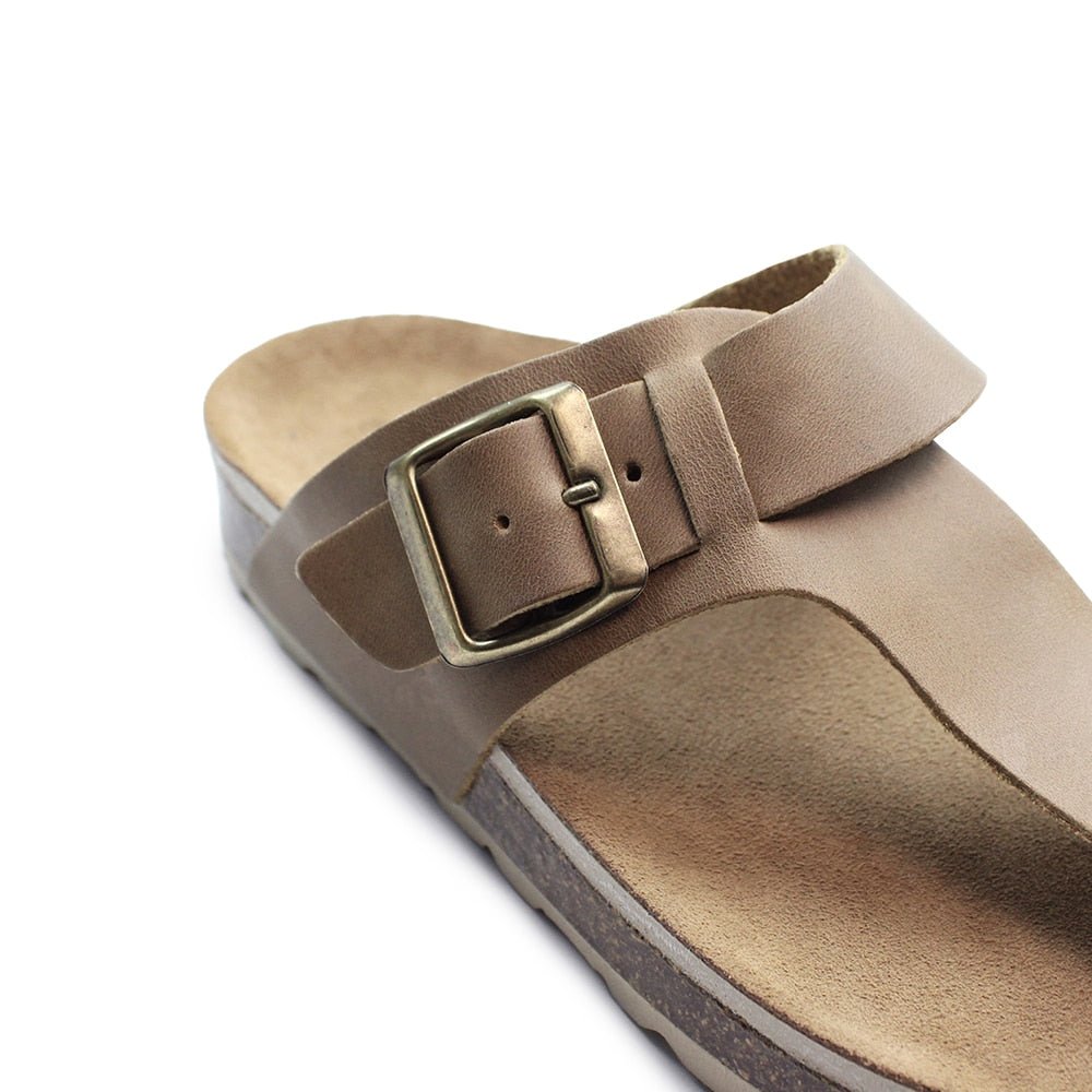 Minfot Noa Tåsandaler Läder Primo Soft Beige