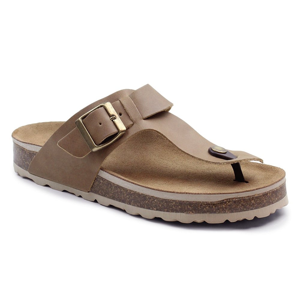 Minfot Noa Sandaler Tådelare Läder Primo Soft Beige