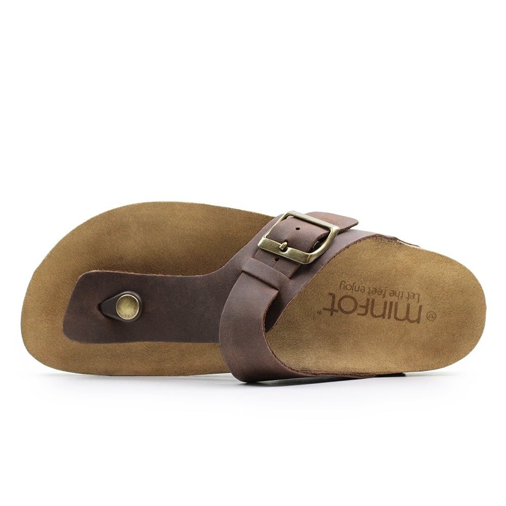 Produktbild 5 - Minfot Noa Sandaler Tådelare Läder Primo Soft Mörkbrun