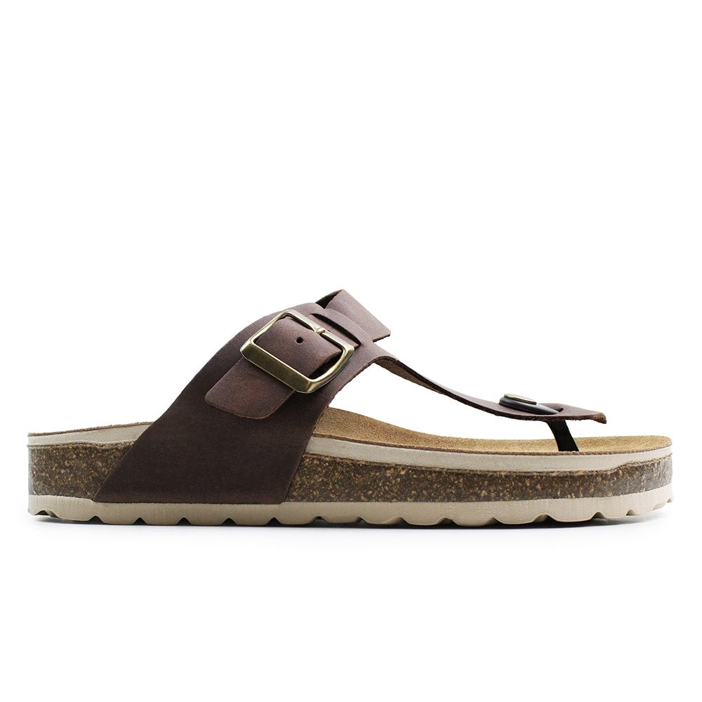 Minfot Noa Tåsandaler Läder Primo Soft Mörkbrun