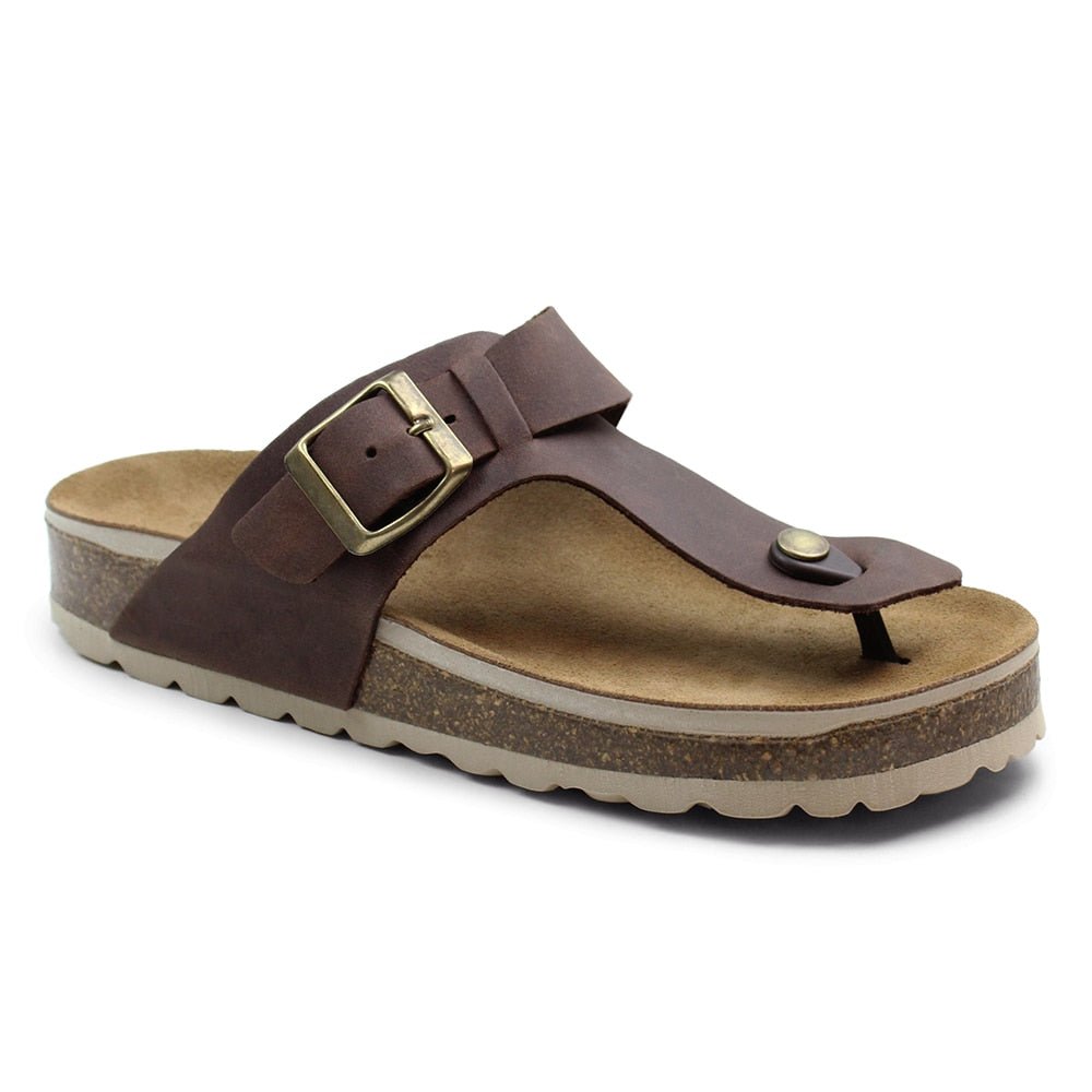 Minfot Noa Sandaler Tådelare Läder Primo Soft Mörkbrun