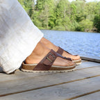 Minfot Noa Tåsandaler Läder Primo Soft Mörkbrun