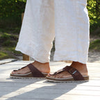 Minfot Noa Tåsandaler Läder Primo Soft Mörkbrun