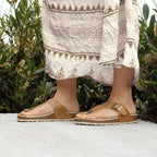 Minfot Noa Tåsandaler Läder Primo Soft Beige